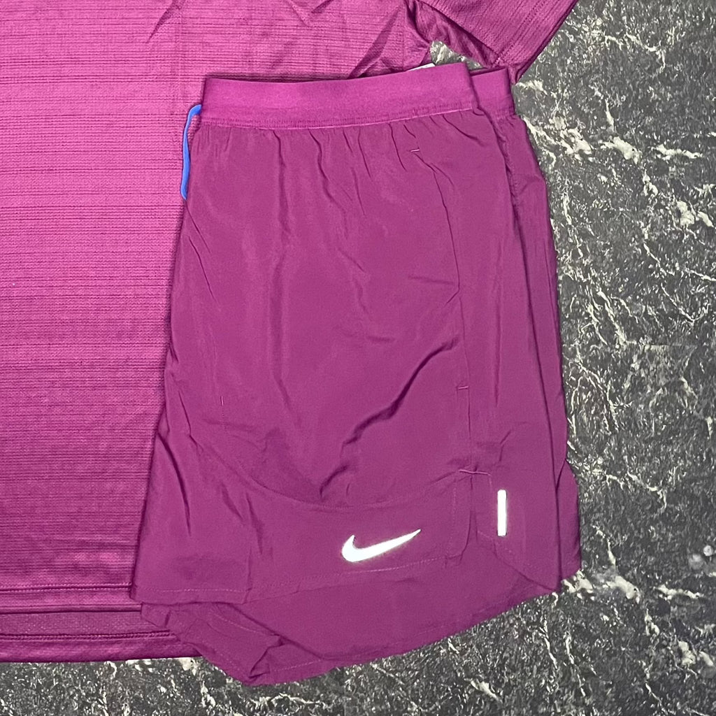 Nike Flex Stride 5" Shorts - Maroon